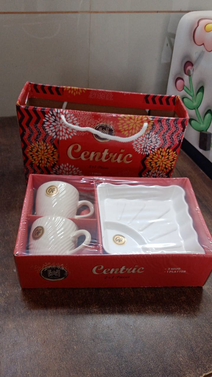 Cerntric Ceramic Tea Cup With Plastic Square Shape Serving Platter Milk Cup 3pc Set Cerntric Ceramic Tea Cup With Plastic Square Shape Serving Platter Milk Cup 3pc Set